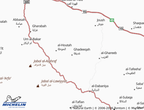 Carte MICHELIN Ghadeeqah - ViaMichelin