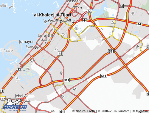 MICHELIN Hadaeq Mohammed Bin Rashid map - ViaMichelin