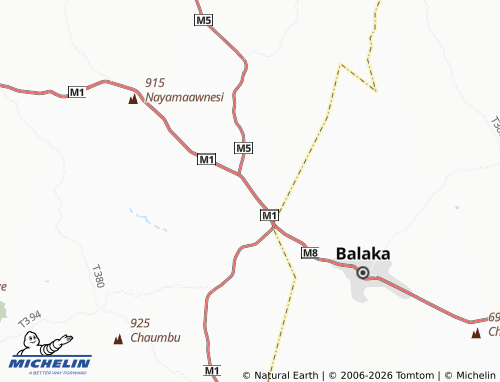 MICHELIN Msiyaludzu map - ViaMichelin