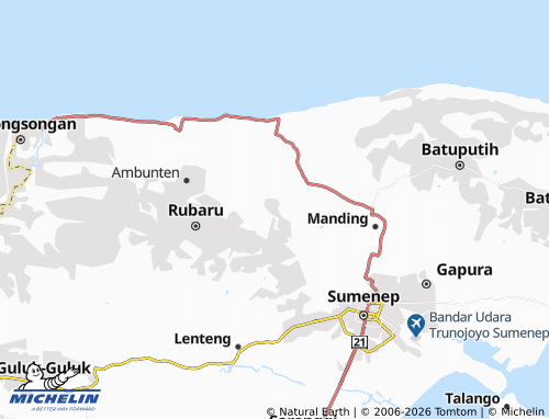 MICHELIN-Landkarte Bates - ViaMichelin