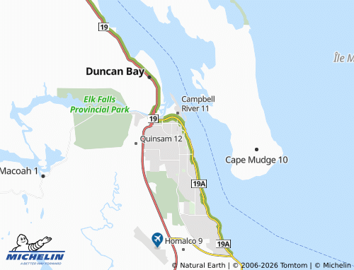 Kaart MICHELIN Campbell River - ViaMichelin