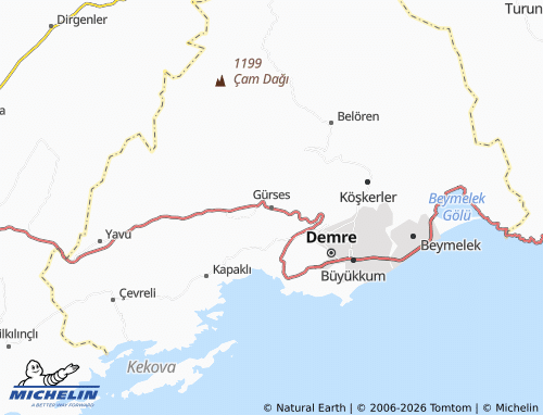 MICHELIN Gürses map - ViaMichelin
