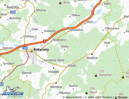 Mappa MICHELIN Hůrky - ViaMichelin