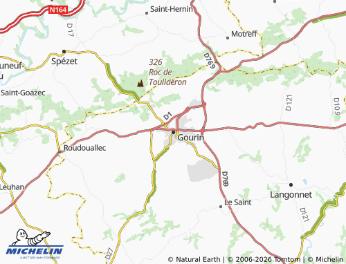 Mappa MICHELIN Gourin - ViaMichelin