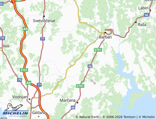 MICHELIN-Landkarte Glavani - ViaMichelin