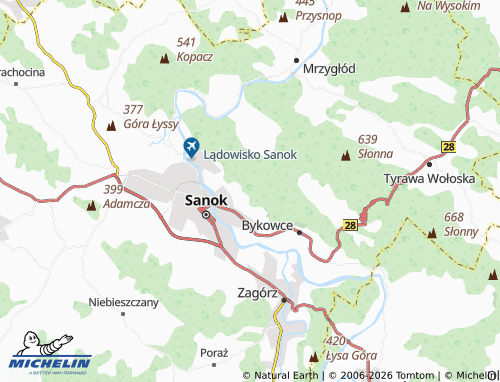 MICHELIN Olchowce map - ViaMichelin