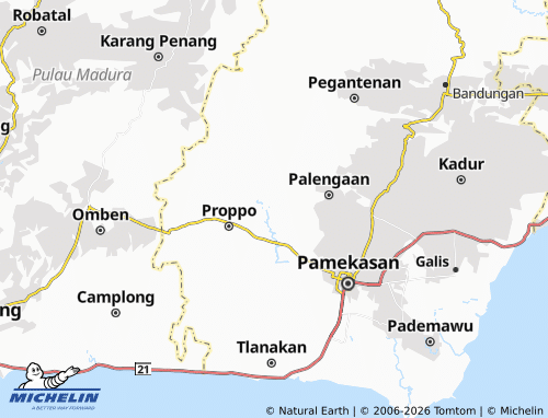 MICHELIN-Landkarte Rang Perang Daya - ViaMichelin