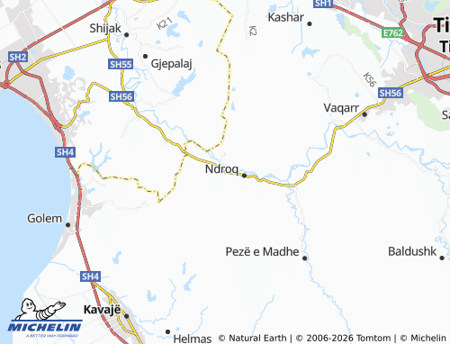 Mapa MICHELIN Lagja e Re - ViaMichelin