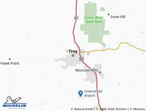 Mappa MICHELIN Troy - ViaMichelin