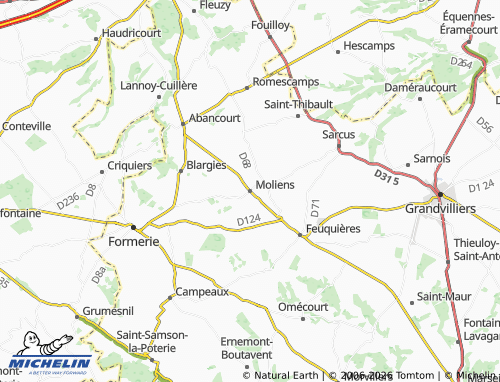 MICHELIN-Landkarte Moliens - ViaMichelin