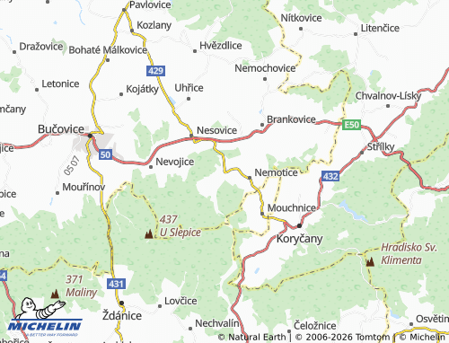 Mappa MICHELIN Snovídky - ViaMichelin