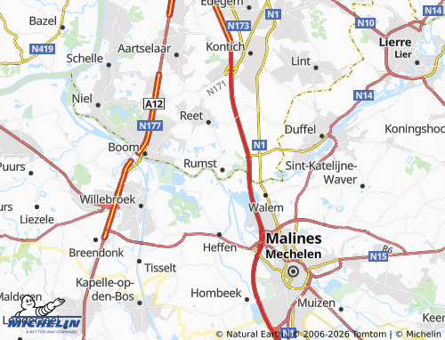 MICHELIN Rumst map - ViaMichelin