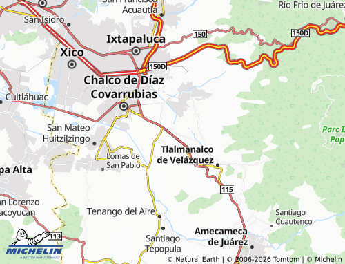 MICHELIN-Landkarte La Candelaria Tlapala - ViaMichelin