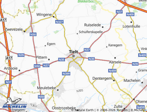 Mappa MICHELIN Tielt - ViaMichelin