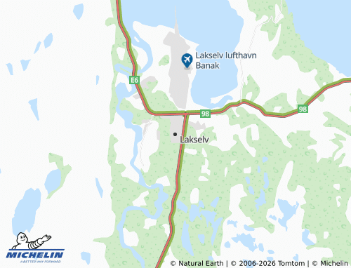 MICHELIN Lakselv map - ViaMichelin