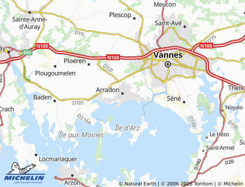 Mappa MICHELIN Arradon - ViaMichelin