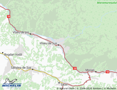 MICHELIN Viseu de Sus map - ViaMichelin