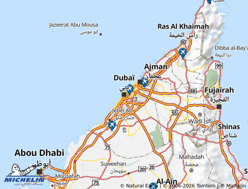 MICHELIN Dubai map - ViaMichelin