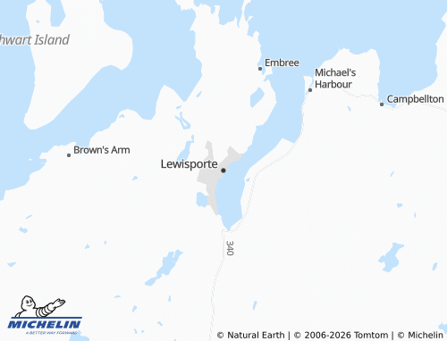Mapa MICHELIN Lewisporte - ViaMichelin