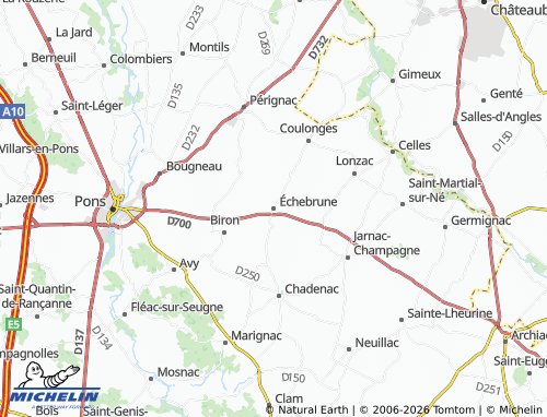 Mapa MICHELIN Échebrune - ViaMichelin