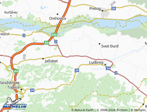MICHELIN-Landkarte Martijanec - ViaMichelin