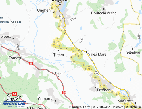 MICHELIN-Landkarte Oprișeni - ViaMichelin