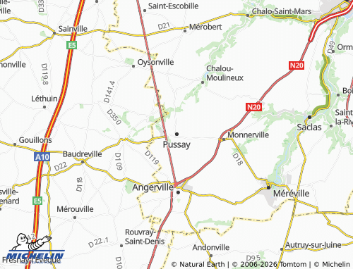 Mapa MICHELIN Pussay - ViaMichelin