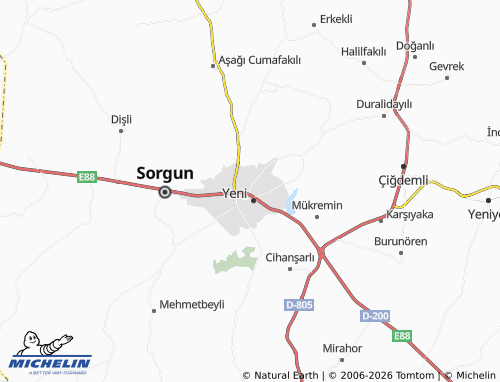 MICHELIN Yenidoğan map - ViaMichelin