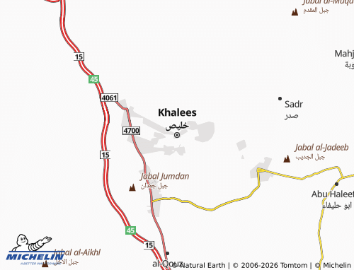 MICHELIN-Landkarte Khalees - ViaMichelin