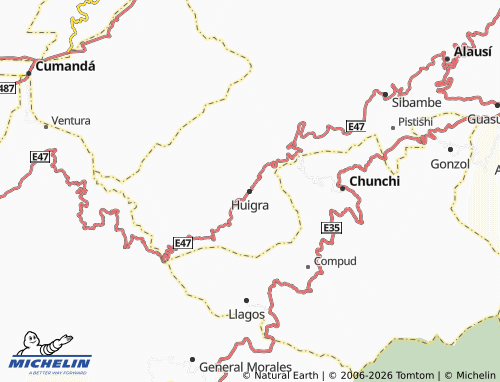 Mapa MICHELIN Huigra - ViaMichelin