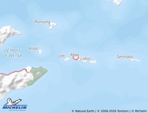 Kaart MICHELIN Maluku Barat Daya - ViaMichelin