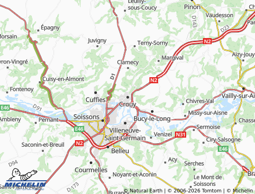 Mappa MICHELIN Crouy - ViaMichelin
