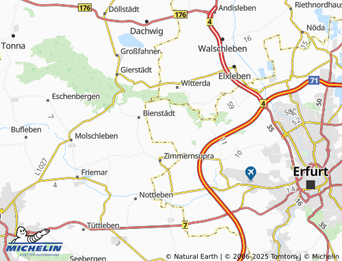 Mapa MICHELIN Töttelstädt - ViaMichelin
