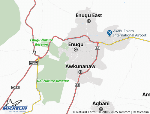 MICHELIN Uwani Northern Extension map - ViaMichelin