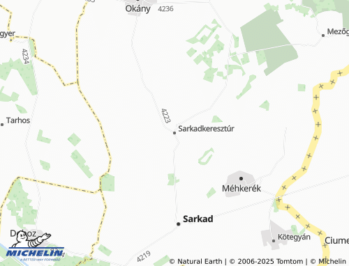 MICHELIN Sarkadkeresztúr map - ViaMichelin