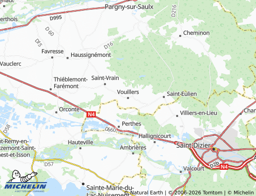 Mapa MICHELIN Vouillers - ViaMichelin