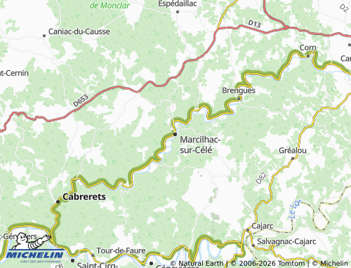 Carte MICHELIN Marcilhac-sur-Célé - ViaMichelin