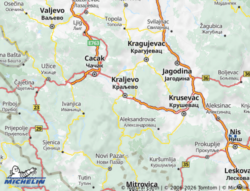 Mapa MICHELIN Raški - ViaMichelin