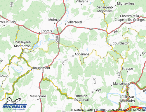 Mapa MICHELIN Abbenans - ViaMichelin