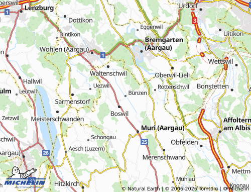 MICHELIN-Landkarte Bünzen - ViaMichelin