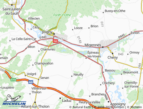 Mappa MICHELIN Champlay - ViaMichelin