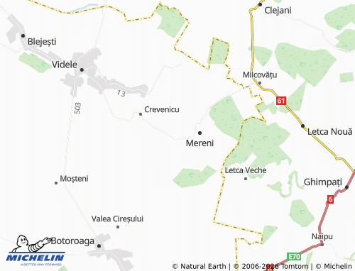 Mappa MICHELIN Merenii De Sus - ViaMichelin