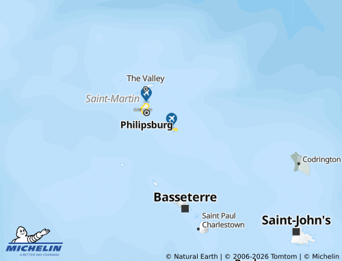 Mappa MICHELIN Saint-Barthélemy - ViaMichelin