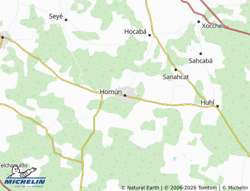 MICHELIN-Landkarte Homún - ViaMichelin