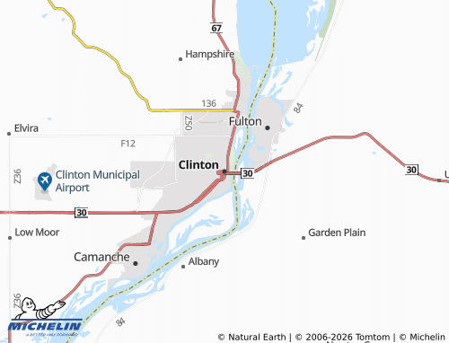 Mappa MICHELIN Clinton - ViaMichelin