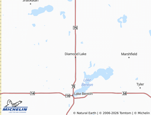 Mappa MICHELIN Diamond Lake - ViaMichelin