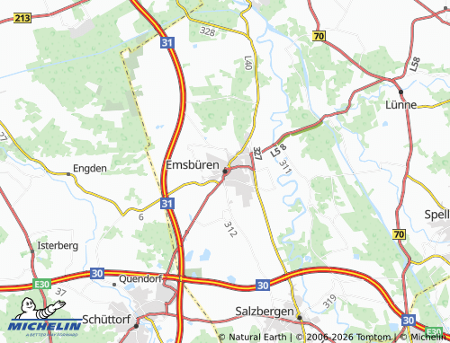 MICHELIN Emsbüren map - ViaMichelin