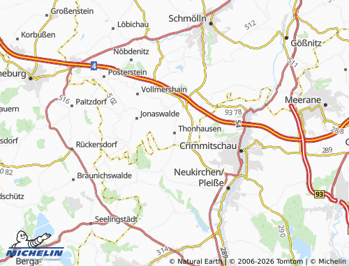MICHELIN Thonhausen map - ViaMichelin