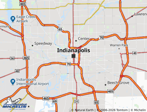 Mappa MICHELIN Indianapolis - ViaMichelin