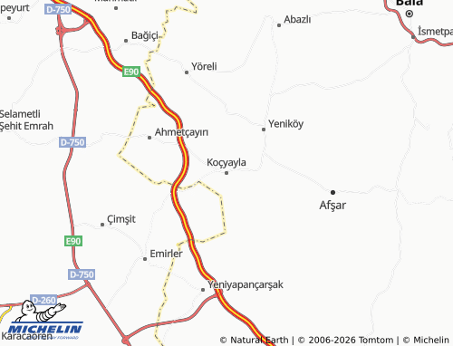 Mapa MICHELIN Koçyayla - ViaMichelin